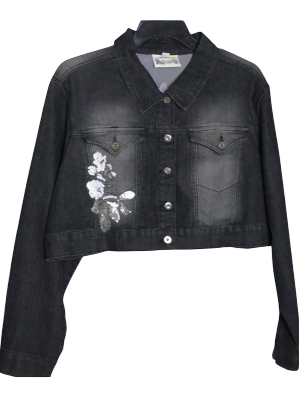Crest Jeans Long Sleeve Cropped Denim Jacket Size 2X